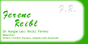 ferenc reibl business card